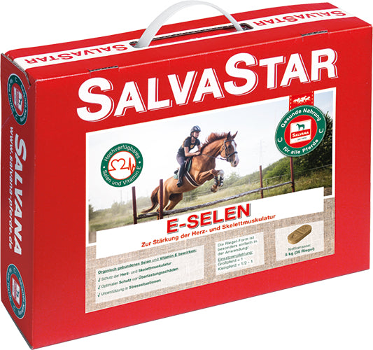 SalvaStar E-Selen -Ergänzungsfuttermittel für Pferde mit Selen und Vitamin E zur Unterstützung der Muskulatur